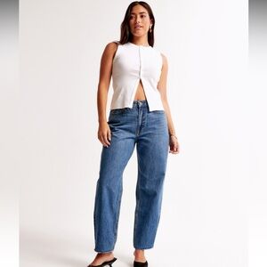 Curve love high rise tapered loose jean
